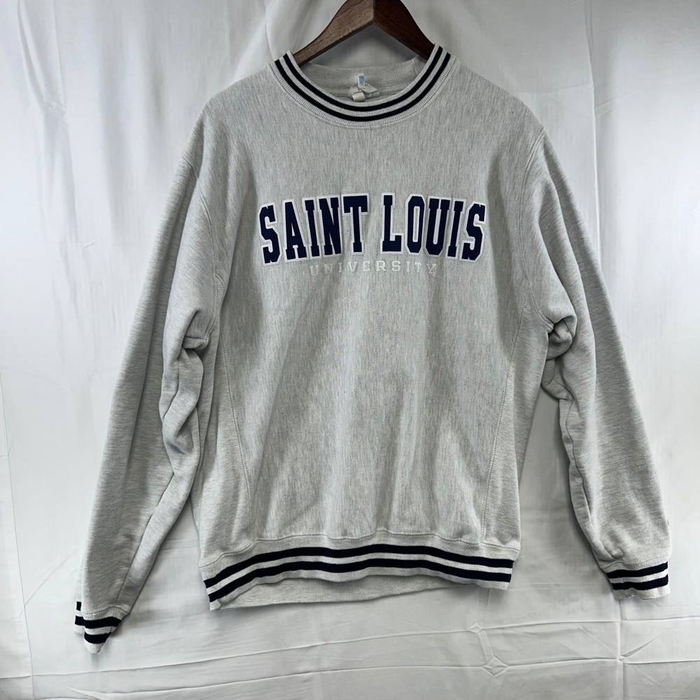 Champion Reverse Weave Sweatshirt Mens Medium Grey Saint Louis University